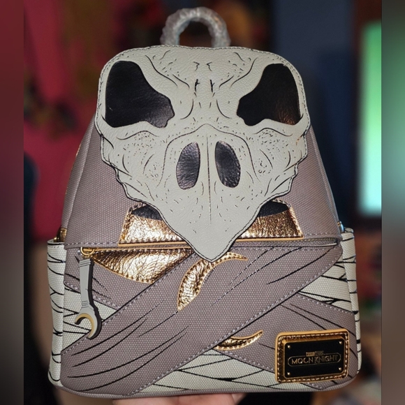 Brand New! Loungefly Marvel Moon Knight Khonshu Cosplay Mini Backpack 🤍 - Picture 1 of 6